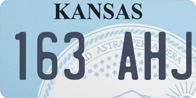 KS license plate 163AHJ