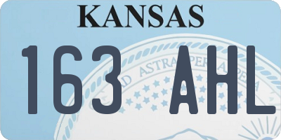 KS license plate 163AHL