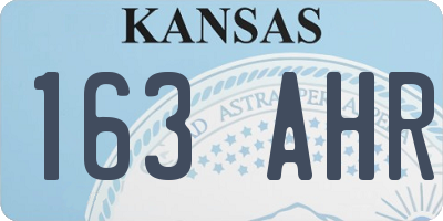 KS license plate 163AHR