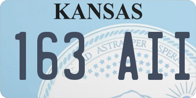 KS license plate 163AII
