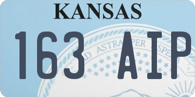KS license plate 163AIP