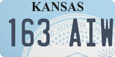 KS license plate 163AIW
