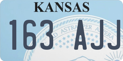 KS license plate 163AJJ