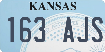 KS license plate 163AJS
