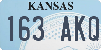 KS license plate 163AKQ