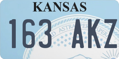 KS license plate 163AKZ