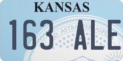 KS license plate 163ALE