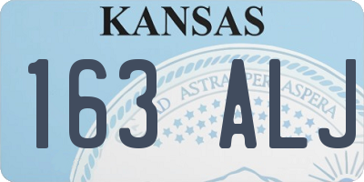 KS license plate 163ALJ