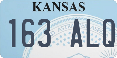 KS license plate 163ALQ
