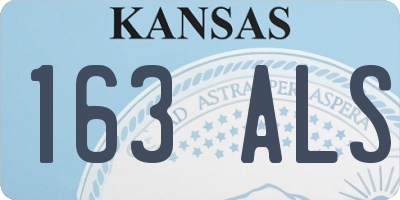 KS license plate 163ALS