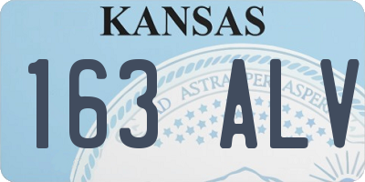 KS license plate 163ALV
