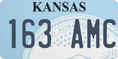 KS license plate 163AMC
