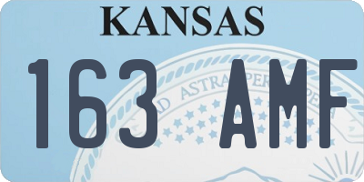 KS license plate 163AMF
