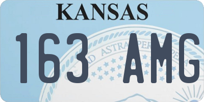 KS license plate 163AMG