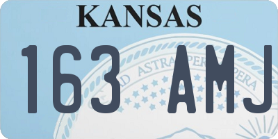 KS license plate 163AMJ
