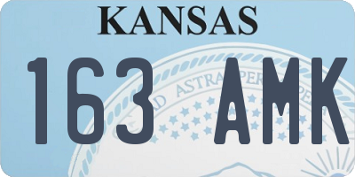 KS license plate 163AMK