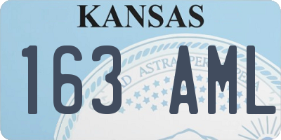 KS license plate 163AML
