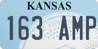 KS license plate 163AMP