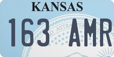 KS license plate 163AMR