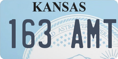 KS license plate 163AMT