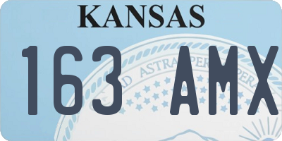 KS license plate 163AMX