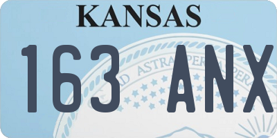 KS license plate 163ANX
