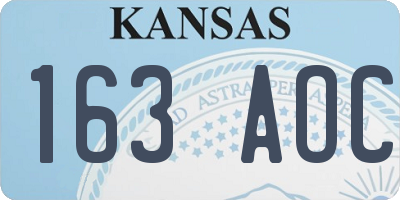 KS license plate 163AOC