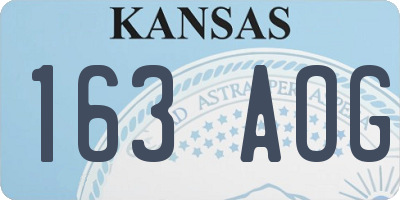 KS license plate 163AOG