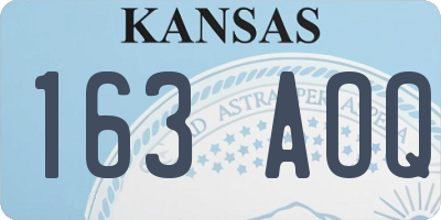 KS license plate 163AOQ