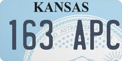 KS license plate 163APC