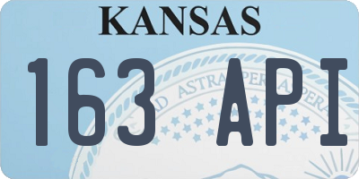 KS license plate 163API