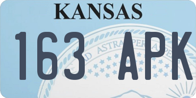 KS license plate 163APK