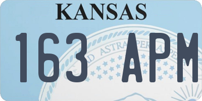 KS license plate 163APM
