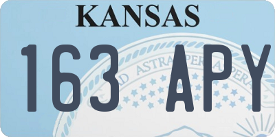 KS license plate 163APY