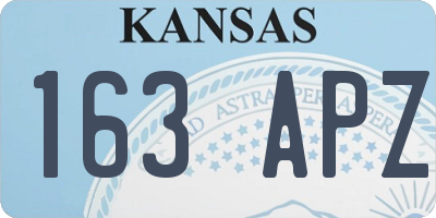 KS license plate 163APZ