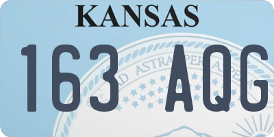 KS license plate 163AQG