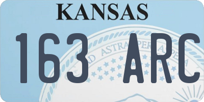 KS license plate 163ARC