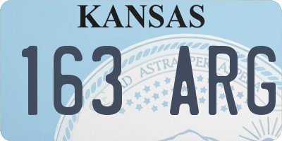 KS license plate 163ARG