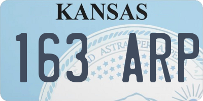KS license plate 163ARP
