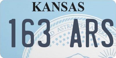 KS license plate 163ARS