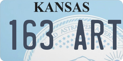 KS license plate 163ART