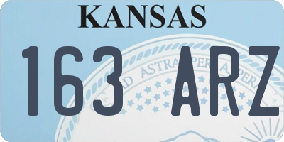 KS license plate 163ARZ