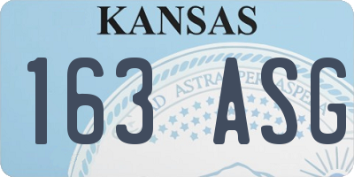 KS license plate 163ASG