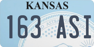KS license plate 163ASI