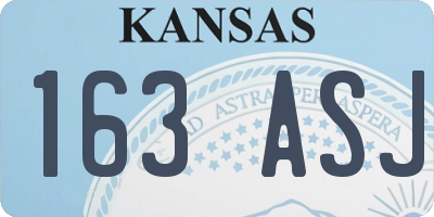 KS license plate 163ASJ