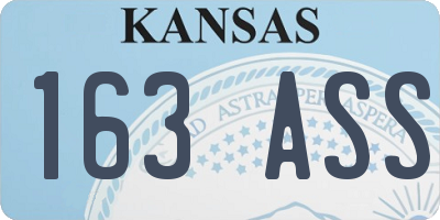 KS license plate 163ASS