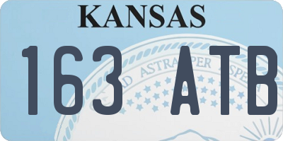 KS license plate 163ATB