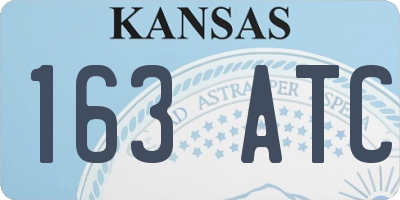 KS license plate 163ATC