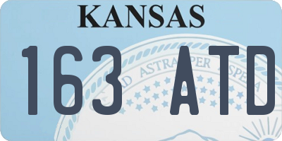 KS license plate 163ATD