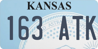 KS license plate 163ATK